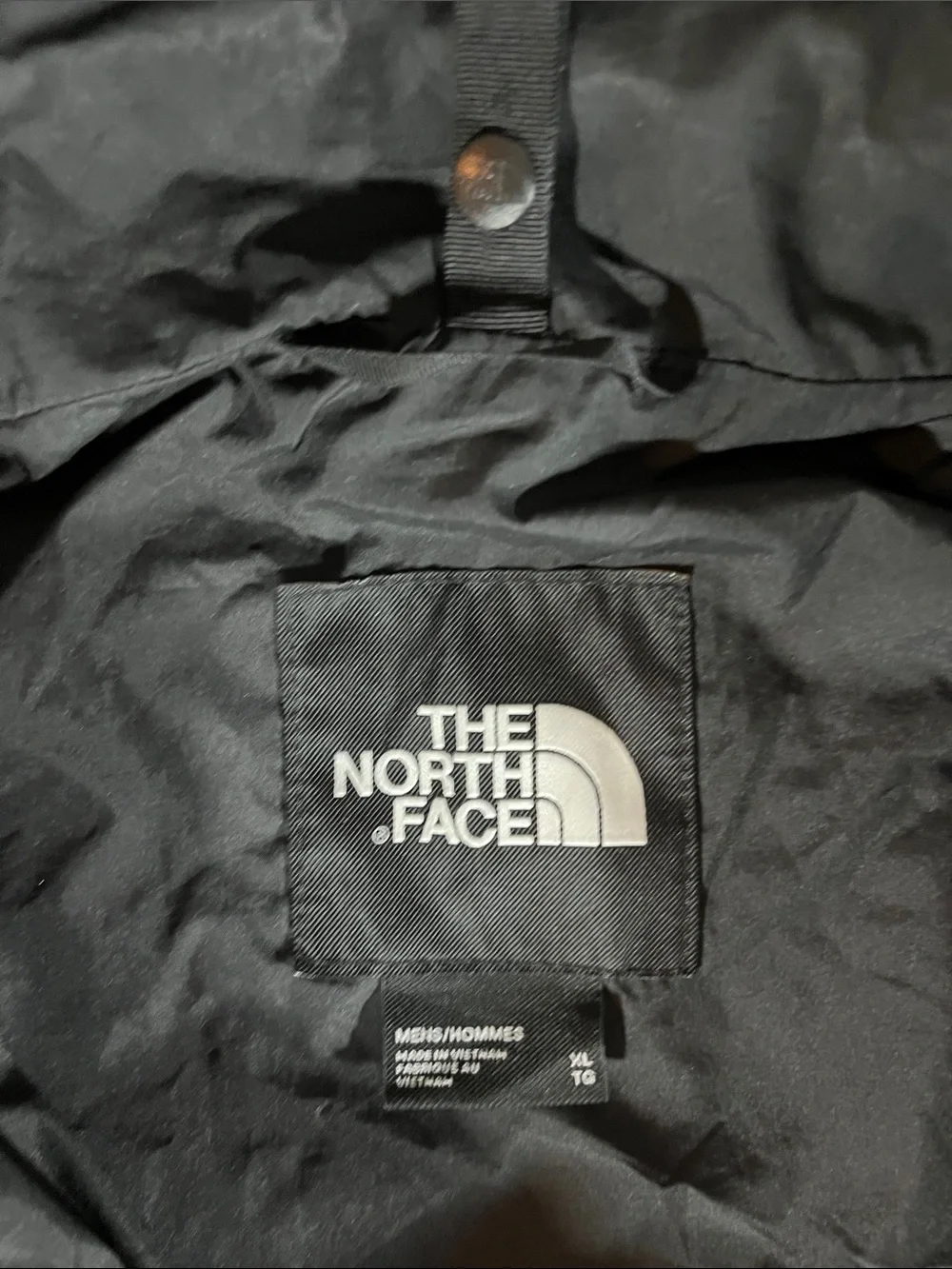 The North Face Men’s Black Hooded Raincoat with Logo